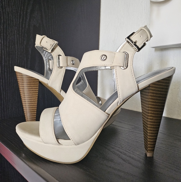 Guess Shoes - Guess Beige Suede Heels